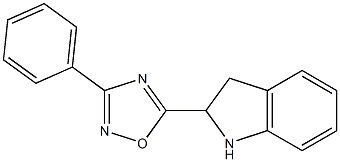 5-(2,3-dihydro-1H-indol-2-yl)-3-phenyl-1,2,4-oxadiazole Structure