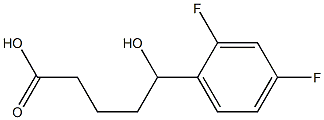 5-(2,4-difluorophenyl)-5-hydroxypentanoic acid 구조식 이미지