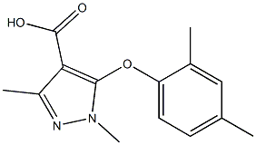 5-(2,4-dimethylphenoxy)-1,3-dimethyl-1H-pyrazole-4-carboxylic acid Structure