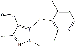 5-(2,6-dimethylphenoxy)-1,3-dimethyl-1H-pyrazole-4-carbaldehyde Structure