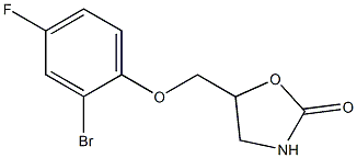5-(2-bromo-4-fluorophenoxymethyl)-1,3-oxazolidin-2-one 구조식 이미지