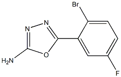 5-(2-bromo-5-fluorophenyl)-1,3,4-oxadiazol-2-amine 구조식 이미지