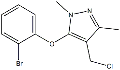 5-(2-bromophenoxy)-4-(chloromethyl)-1,3-dimethyl-1H-pyrazole Structure