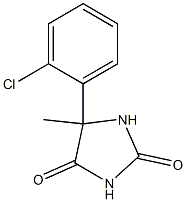 5-(2-chlorophenyl)-5-methylimidazolidine-2,4-dione 구조식 이미지