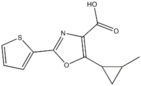5-(2-methylcyclopropyl)-2-(thiophen-2-yl)-1,3-oxazole-4-carboxylic acid Structure