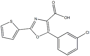 5-(3-chlorophenyl)-2-(thiophen-2-yl)-1,3-oxazole-4-carboxylic acid 구조식 이미지