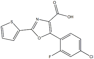 5-(4-chloro-2-fluorophenyl)-2-(thiophen-2-yl)-1,3-oxazole-4-carboxylic acid Structure