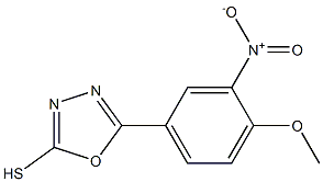 5-(4-methoxy-3-nitrophenyl)-1,3,4-oxadiazole-2-thiol 구조식 이미지