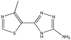 5-(4-methyl-1,3-thiazol-5-yl)-4H-1,2,4-triazol-3-amine 구조식 이미지
