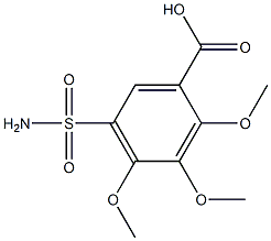 5-(aminosulfonyl)-2,3,4-trimethoxybenzoic acid 구조식 이미지