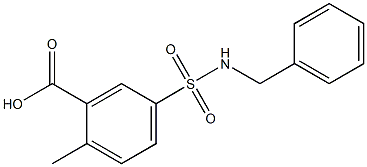 5-(benzylsulfamoyl)-2-methylbenzoic acid Structure