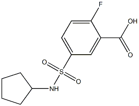 5-(cyclopentylsulfamoyl)-2-fluorobenzoic acid Structure