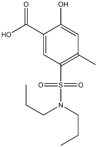 5-(dipropylsulfamoyl)-2-hydroxy-4-methylbenzoic acid Structure