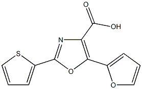 5-(furan-2-yl)-2-(thiophen-2-yl)-1,3-oxazole-4-carboxylic acid Structure