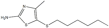 5-(hexylsulfanyl)-4-methyl-1,3-thiazol-2-amine 구조식 이미지