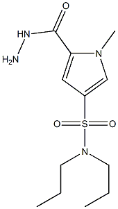 5-(hydrazinocarbonyl)-1-methyl-N,N-dipropyl-1H-pyrrole-3-sulfonamide Structure