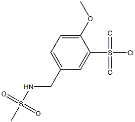 5-(methanesulfonamidomethyl)-2-methoxybenzene-1-sulfonyl chloride 구조식 이미지