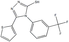 5-(thiophen-2-yl)-4-[3-(trifluoromethyl)phenyl]-4H-1,2,4-triazole-3-thiol Structure