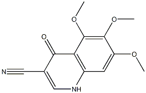 5,6,7-trimethoxy-4-oxo-1,4-dihydroquinoline-3-carbonitrile Structure