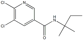 5,6-dichloro-N-(2-methylbutan-2-yl)pyridine-3-carboxamide 구조식 이미지