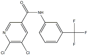 5,6-dichloro-N-[3-(trifluoromethyl)phenyl]pyridine-3-carboxamide 구조식 이미지