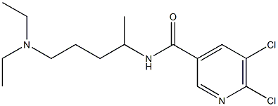 5,6-dichloro-N-[5-(diethylamino)pentan-2-yl]pyridine-3-carboxamide 구조식 이미지