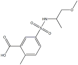 5-[(1-methoxypropan-2-yl)sulfamoyl]-2-methylbenzoic acid Structure