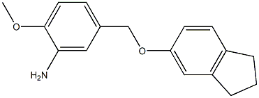 5-[(2,3-dihydro-1H-inden-5-yloxy)methyl]-2-methoxyaniline Structure