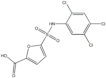 5-[(2,4,5-trichlorophenyl)sulfamoyl]furan-2-carboxylic acid Structure