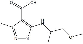 5-[(2-methoxy-1-methylethyl)amino]-3-methylisothiazole-4-carboxylic acid Structure