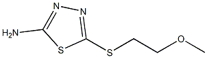 5-[(2-methoxyethyl)sulfanyl]-1,3,4-thiadiazol-2-amine 구조식 이미지