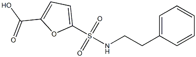 5-[(2-phenylethyl)sulfamoyl]furan-2-carboxylic acid Structure