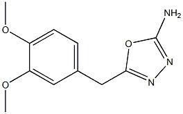 5-[(3,4-dimethoxyphenyl)methyl]-1,3,4-oxadiazol-2-amine 구조식 이미지