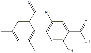 5-[(3,5-dimethylbenzoyl)amino]-2-hydroxybenzoic acid 구조식 이미지