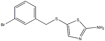 5-[(3-bromobenzyl)thio]-1,3-thiazol-2-amine Structure