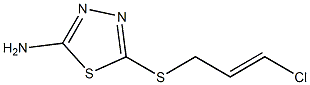 5-[(3-chloroprop-2-en-1-yl)sulfanyl]-1,3,4-thiadiazol-2-amine 구조식 이미지