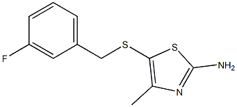 5-[(3-fluorobenzyl)thio]-4-methyl-1,3-thiazol-2-amine Structure