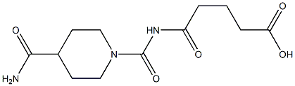 5-[(4-carbamoylpiperidin-1-yl)carbonylamino]-5-oxopentanoic acid Structure