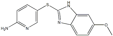 5-[(6-methoxy-1H-1,3-benzodiazol-2-yl)sulfanyl]pyridin-2-amine 구조식 이미지
