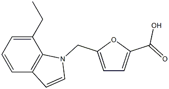 5-[(7-ethyl-1H-indol-1-yl)methyl]furan-2-carboxylic acid Structure