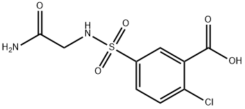 5-[(carbamoylmethyl)sulfamoyl]-2-chlorobenzoic acid 구조식 이미지