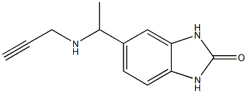 5-[1-(prop-2-yn-1-ylamino)ethyl]-2,3-dihydro-1H-1,3-benzodiazol-2-one 구조식 이미지