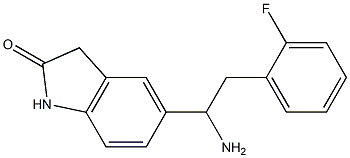 5-[1-amino-2-(2-fluorophenyl)ethyl]-2,3-dihydro-1H-indol-2-one 구조식 이미지