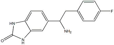 5-[1-amino-2-(4-fluorophenyl)ethyl]-2,3-dihydro-1H-1,3-benzodiazol-2-one Structure