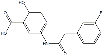 5-[2-(3-fluorophenyl)acetamido]-2-hydroxybenzoic acid Structure