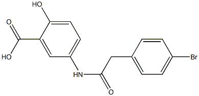 5-[2-(4-bromophenyl)acetamido]-2-hydroxybenzoic acid Structure