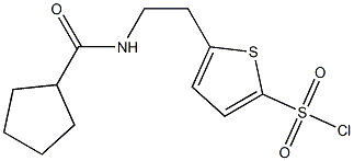 5-[2-(cyclopentylformamido)ethyl]thiophene-2-sulfonyl chloride Structure