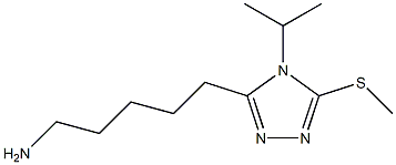 5-[4-isopropyl-5-(methylthio)-4H-1,2,4-triazol-3-yl]pentan-1-amine 구조식 이미지