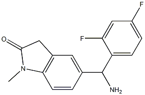 5-[amino(2,4-difluorophenyl)methyl]-1-methyl-2,3-dihydro-1H-indol-2-one Structure