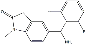 5-[amino(2,6-difluorophenyl)methyl]-1-methyl-2,3-dihydro-1H-indol-2-one 구조식 이미지